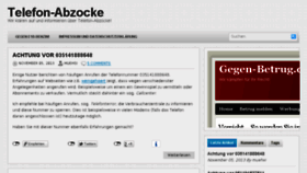 What Telefon-abzocke.de website looked like in 2017 (6 years ago)