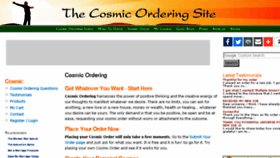What Thecosmicorderingsite.com website looked like in 2017 (6 years ago)