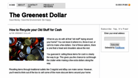 What Thegreenestdollar.com website looked like in 2017 (6 years ago)