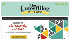 What Thecutestblogontheblock.com website looked like in 2017 (6 years ago)