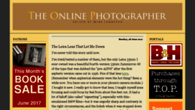 What Theonlinephotographer.com website looked like in 2017 (6 years ago)