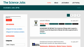 What Thesciencejobs.com website looked like in 2017 (6 years ago)