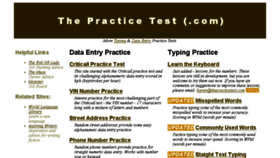 What Thepracticetest.com website looked like in 2017 (6 years ago)