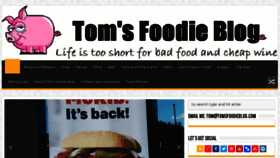 What Tomsfoodieblog.com website looked like in 2017 (6 years ago)