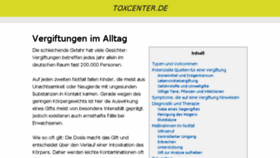 What Toxcenter.de website looked like in 2017 (6 years ago)