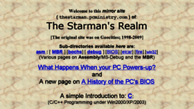 What Thestarman.pcministry.com website looked like in 2017 (6 years ago)
