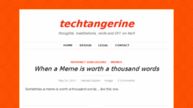 What Techtangerine.com website looked like in 2017 (6 years ago)
