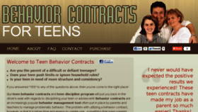 What Teenbehaviorcontracts.com website looked like in 2017 (6 years ago)