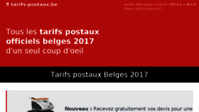 What Tarifs-postaux.be website looked like in 2017 (6 years ago)