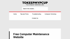 What Tokeepmypcup.com website looked like in 2017 (6 years ago)