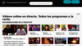 What Teleonlinedirecto.es website looked like in 2017 (6 years ago)