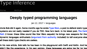 What Typeinference.com website looked like in 2017 (6 years ago)