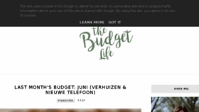 What Thebudgetlife.nl website looked like in 2017 (6 years ago)
