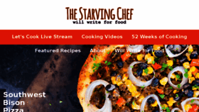 What Thestarvingchefblog.com website looked like in 2017 (6 years ago)