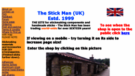 What Thestickman.co.uk website looked like in 2017 (6 years ago)