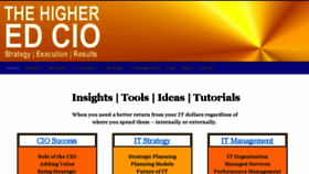 What Thehigheredcio.com website looked like in 2017 (6 years ago)