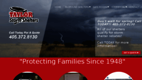 What Taylorstormshelters.com website looked like in 2017 (6 years ago)