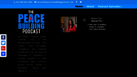 What Thepeacebuildingpodcast.com website looked like in 2017 (6 years ago)