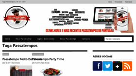 What Tugapassatempos.com website looked like in 2017 (6 years ago)