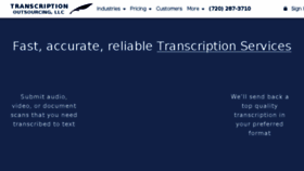 What Transcriptionoutsourcing.net website looked like in 2017 (6 years ago)