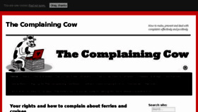 What Thecomplainingcow.co.uk website looked like in 2017 (6 years ago)
