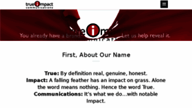 What Trueimpactcommunications.com website looked like in 2017 (6 years ago)