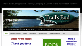 What Trailend.com website looked like in 2017 (6 years ago)