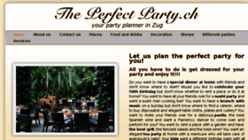 What Theperfectparty.ch website looked like in 2017 (6 years ago)