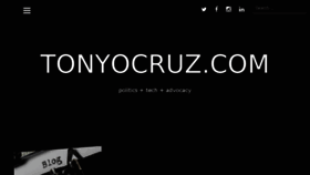 What Tonyocruz.com website looked like in 2017 (6 years ago)