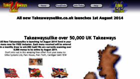 What Takeawaysulike.co.uk website looked like in 2017 (6 years ago)