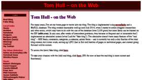 What Tomhull.com website looked like in 2017 (6 years ago)