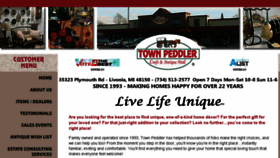 What Townpeddler.com website looked like in 2017 (6 years ago)