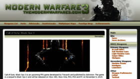 What Themodernwarfare3.com website looked like in 2017 (6 years ago)