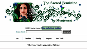What Thesacredfeminine.com website looked like in 2017 (6 years ago)