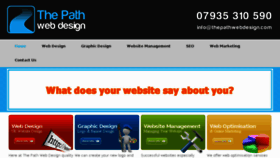What Thepathwebdesign.com website looked like in 2017 (6 years ago)