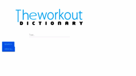 What Theworkoutdictionary.com website looked like in 2017 (6 years ago)
