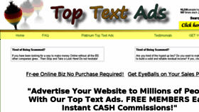 What Toptextads.com website looked like in 2017 (6 years ago)