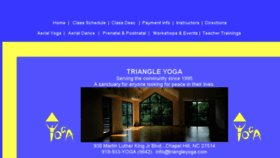 What Triangleyoga.com website looked like in 2017 (6 years ago)