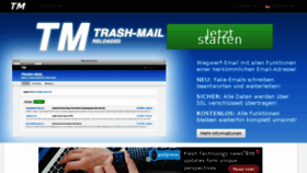 What Trash-mail.com website looked like in 2017 (6 years ago)