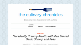 What Theculinarychronicles.com website looked like in 2017 (6 years ago)