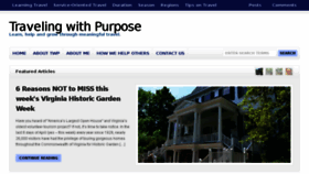 What Travelingwithpurpose.com website looked like in 2017 (6 years ago)