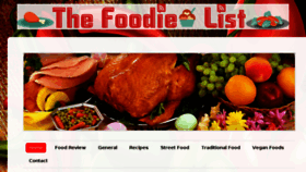 What Thefoodielist.co.uk website looked like in 2017 (6 years ago)