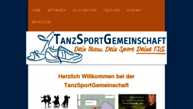 What Tanzsportgemeinschaft.de website looked like in 2017 (6 years ago)