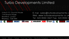 What Turbodevelopments.co.uk website looked like in 2017 (6 years ago)