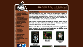 What Triangleshelties.com website looked like in 2017 (6 years ago)