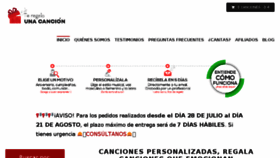 What Teregalounacancion.com website looked like in 2017 (6 years ago)