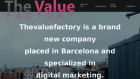 What Thevaluefactory.fr website looked like in 2017 (6 years ago)