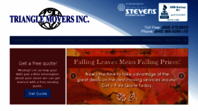 What Trianglemovers.com website looked like in 2017 (6 years ago)