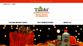 What Taashibeauty.com website looked like in 2017 (6 years ago)