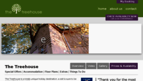 What Treehouseholidays.com website looked like in 2017 (6 years ago)